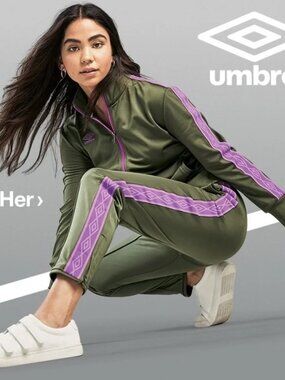 Umbro Women's Green and Purple Bomber set of 2pcs Jacket and pants